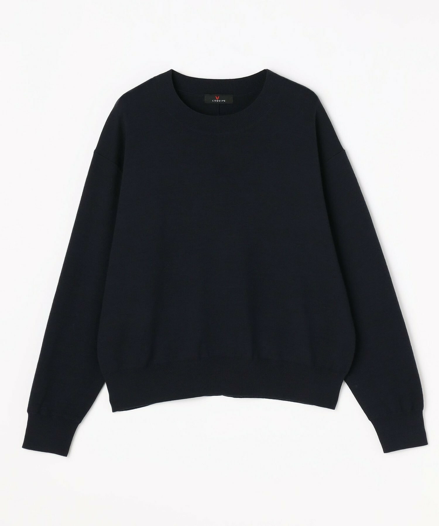 【L'EQUIPE】ウールポリミラノリブニットプルオーバー 詳細画像 ネイビー 1