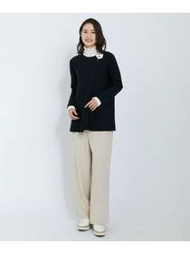 【L'EQUIPE】アセテートナイロンニットプルオーバー 詳細画像 ブラック 3