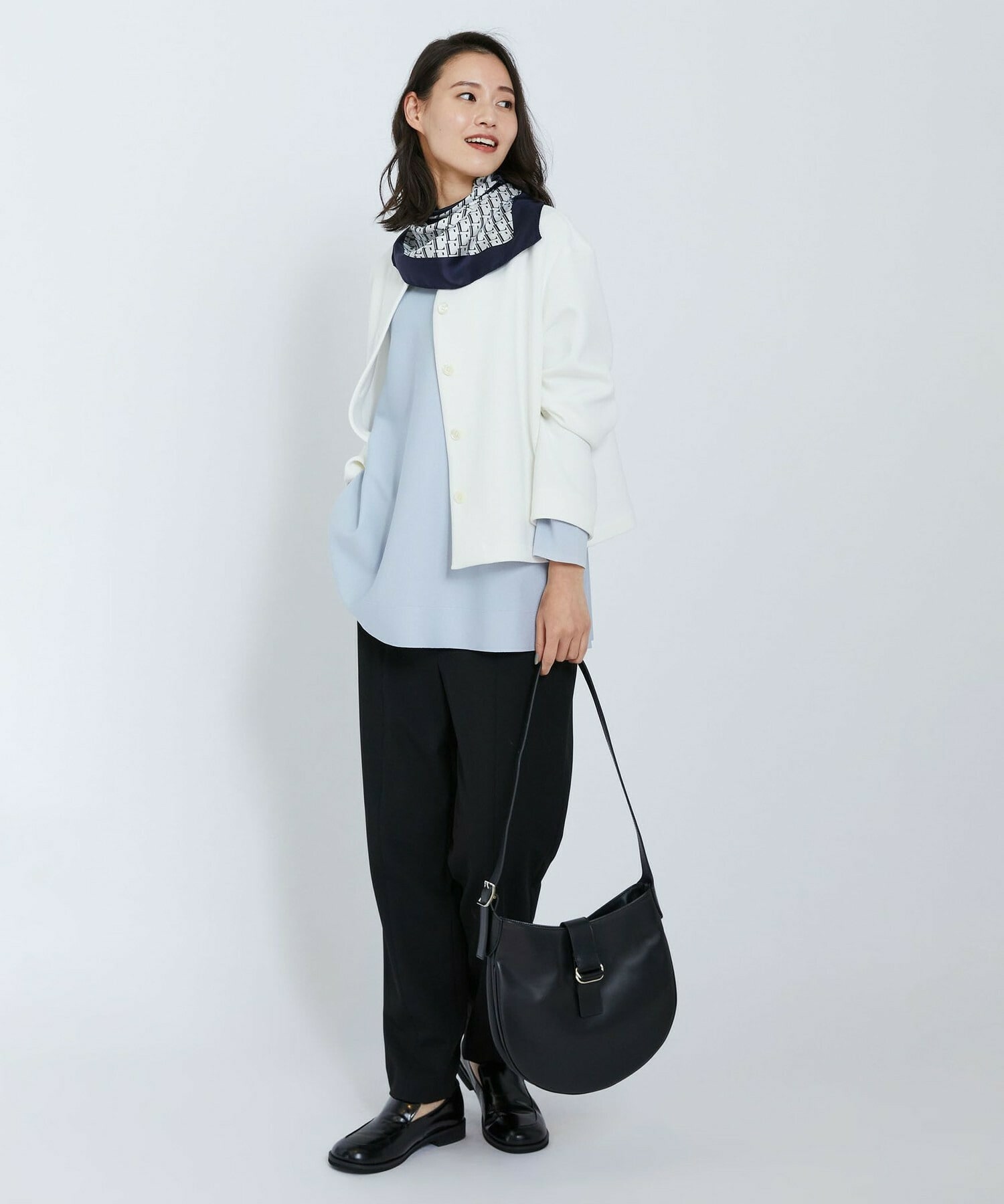 【L'EQUIPE】アセテートナイロンニットプルオーバー 詳細画像 ブラック 13