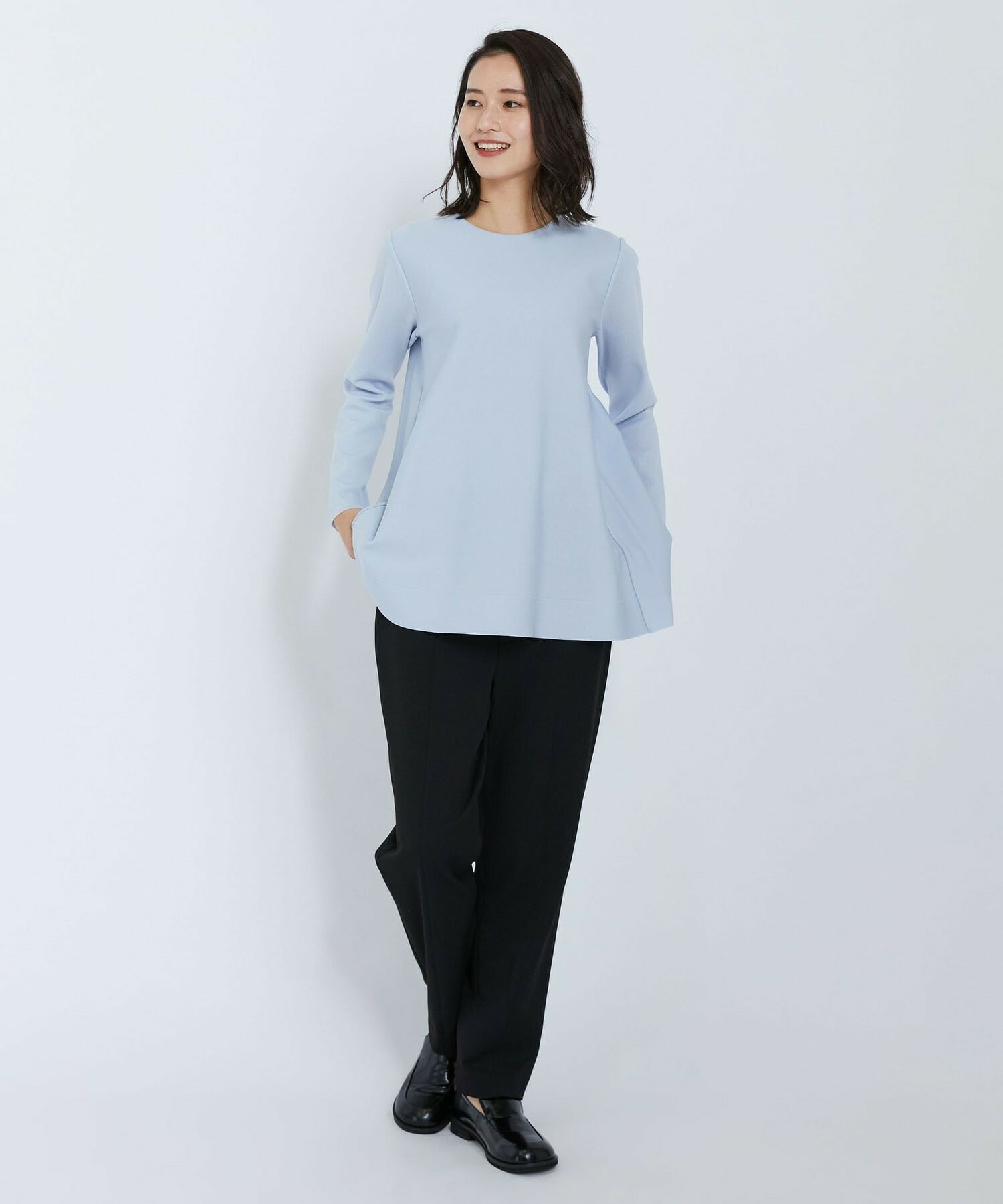 【L'EQUIPE】アセテートナイロンニットプルオーバー 詳細画像 ブラック 7