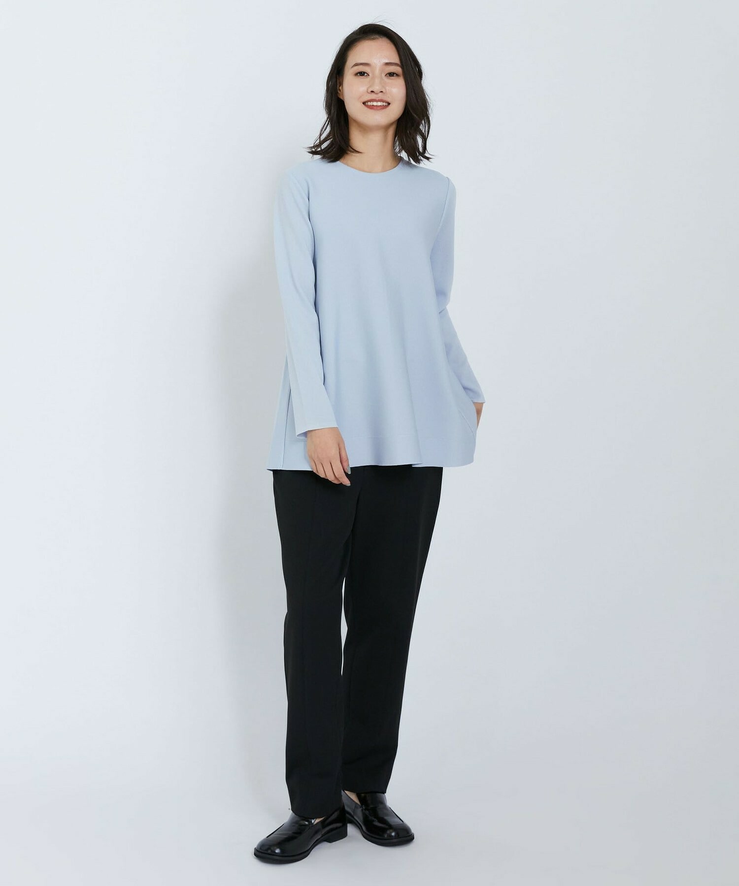 【L'EQUIPE】アセテートナイロンニットプルオーバー 詳細画像 ブラック 8