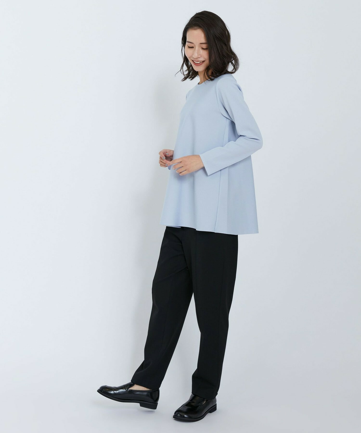 【L'EQUIPE】アセテートナイロンニットプルオーバー 詳細画像 ブラック 9