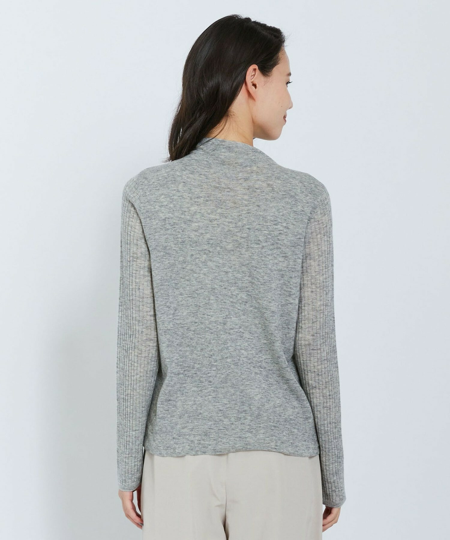 【L'EQUIPE】ハイゲージカシミヤ混ニットプルオーバー 詳細画像 ライトグレー 20