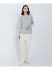 【L'EQUIPE】ピーチスキンコットンニットプルオーバー 詳細画像 ライトグレー 1