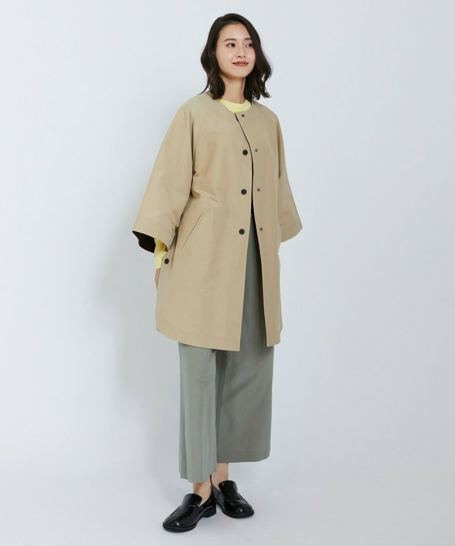 【L'EQUIPE】ピーチスキンコットンニットプルオーバー 詳細画像 ライトグレー 14