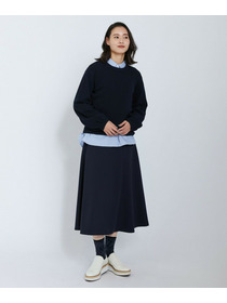 【L'EQUIPE】綿アセテートジャガードニットプルオーバー 詳細画像 ブルー系その他 1