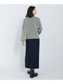 【L'EQUIPE】綿アセテートジャガードニットプルオーバー 詳細画像 ブルー系その他 10