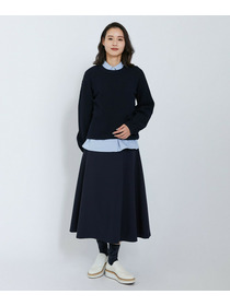 【L'EQUIPE】綿アセテートジャガードニットプルオーバー 詳細画像 ブルー系その他 2