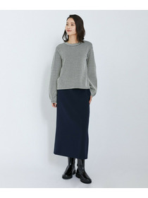 【L'EQUIPE】綿アセテートジャガードニットプルオーバー 詳細画像 ブルー系その他 6