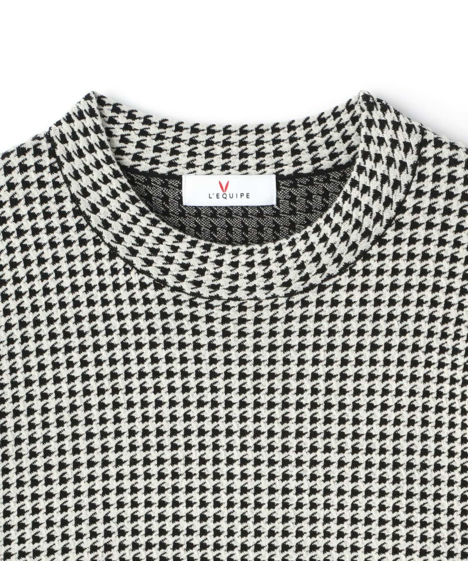 【L'EQUIPE】綿アセテートジャガードニットプルオーバー 詳細画像 ブルー系その他 17