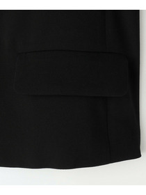 【L'EQUIPE】バックサテンノーカラージャケット＜現行素材＞ 詳細画像 ブラック 4