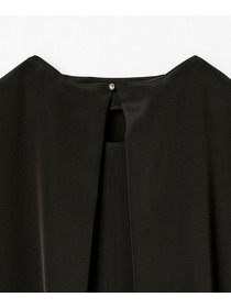 【COUTURIER】シルク二重織ワンピース 詳細画像 ブラック 14