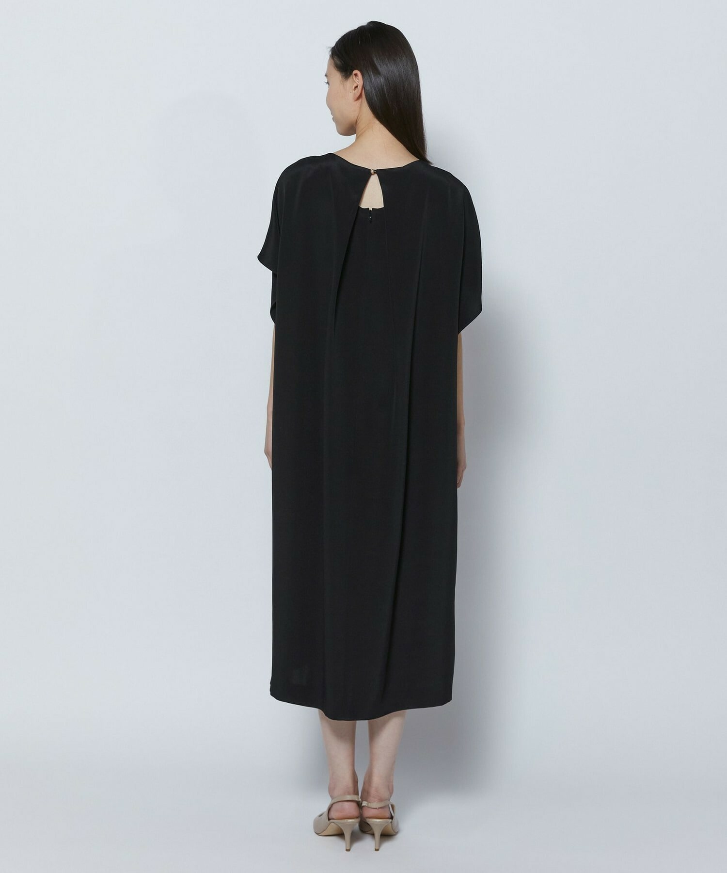 【COUTURIER】シルク二重織ワンピース 詳細画像 ブラック 10