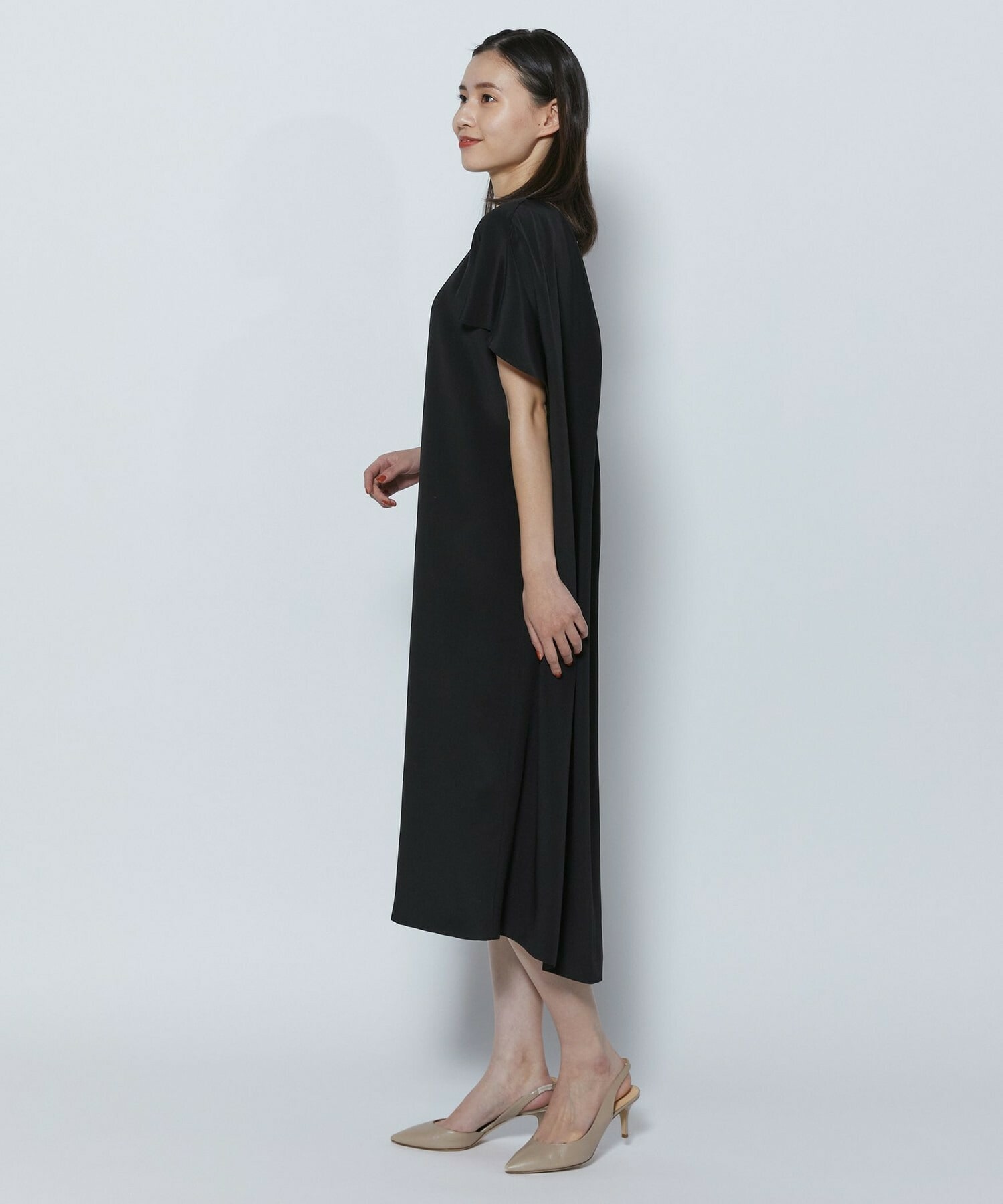 【COUTURIER】シルク二重織ワンピース 詳細画像 ブラック 2