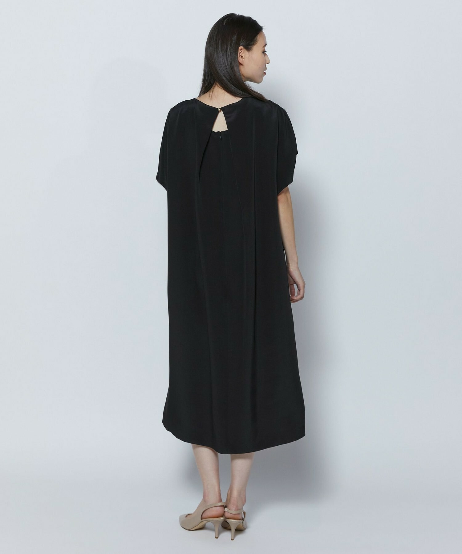 【COUTURIER】シルク二重織ワンピース 詳細画像 ブラック 3