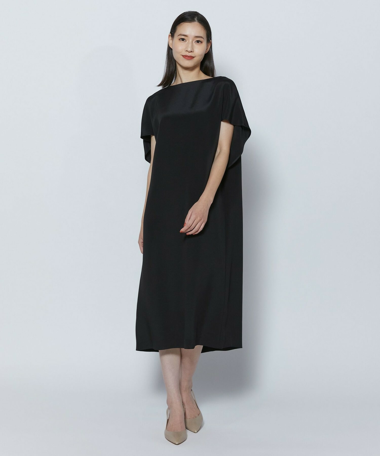 【COUTURIER】シルク二重織ワンピース 詳細画像 ブラック 1