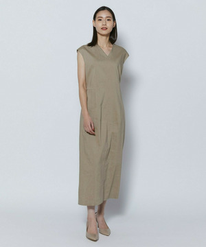 【COUTURIER】ファインリネンクロスワンピース 詳細画像 モカ 1