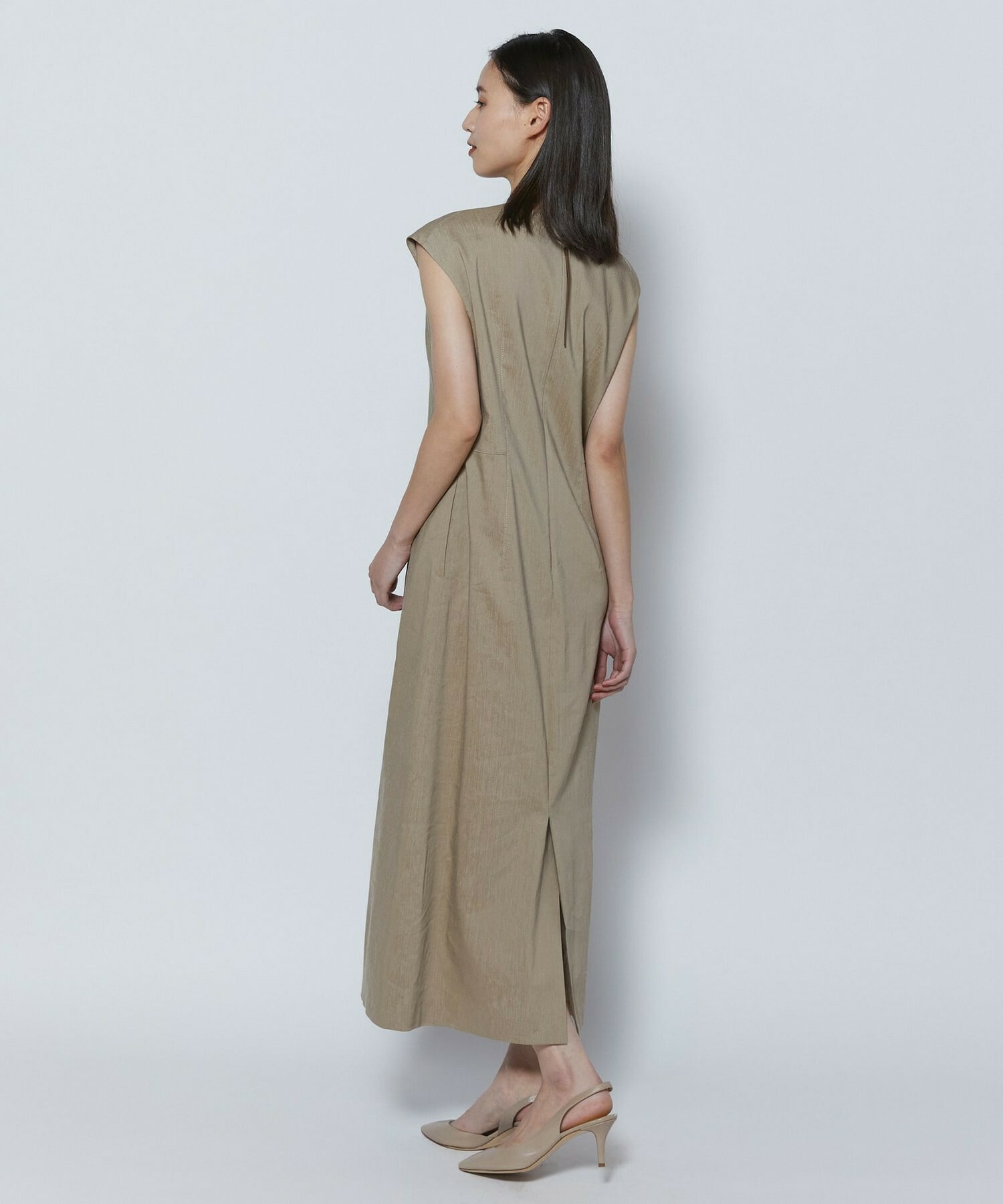 【COUTURIER】ファインリネンクロスワンピース 詳細画像 モカ 2