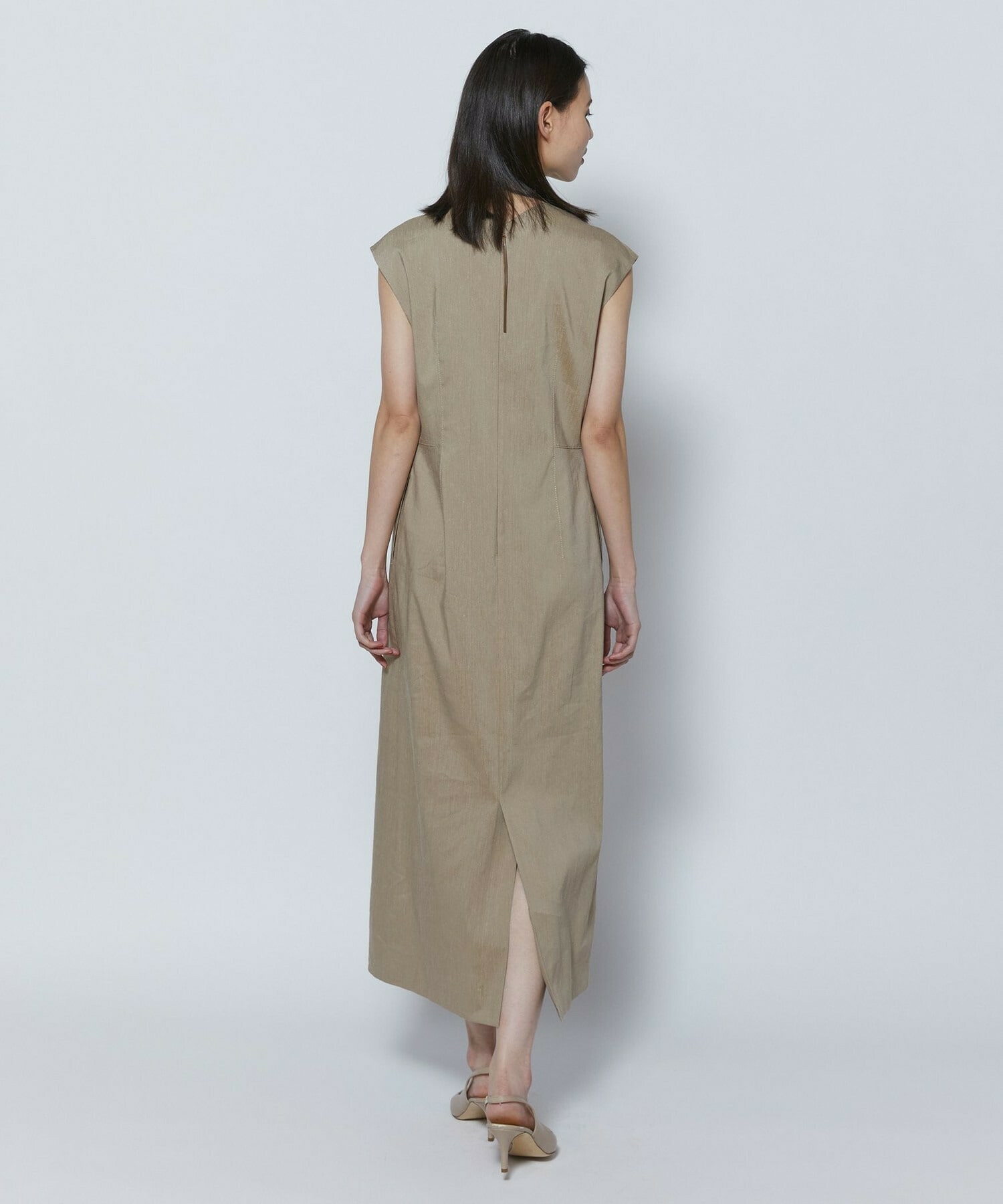 【COUTURIER】ファインリネンクロスワンピース 詳細画像 モカ 3