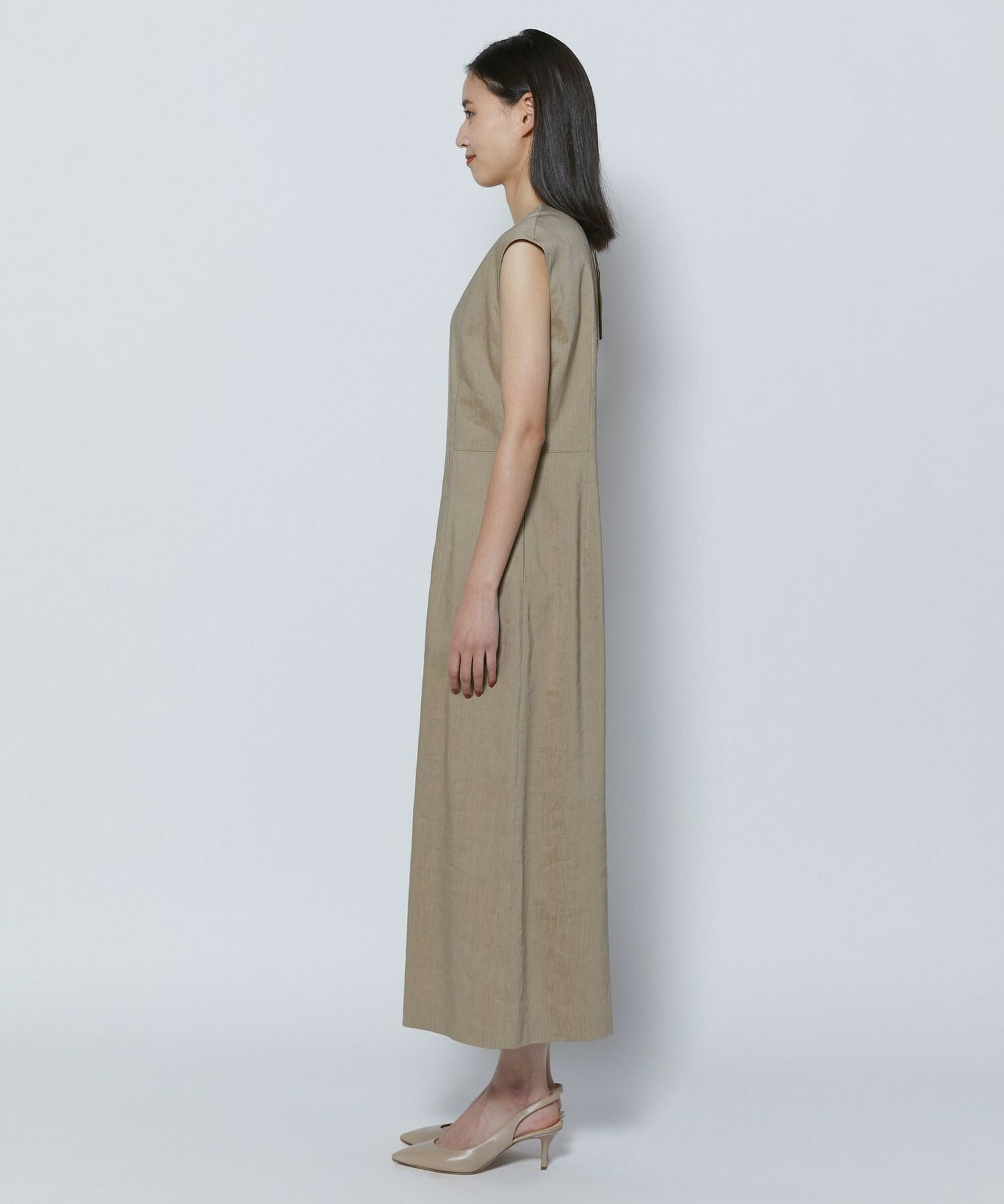 【COUTURIER】ファインリネンクロスワンピース 詳細画像 モカ 7