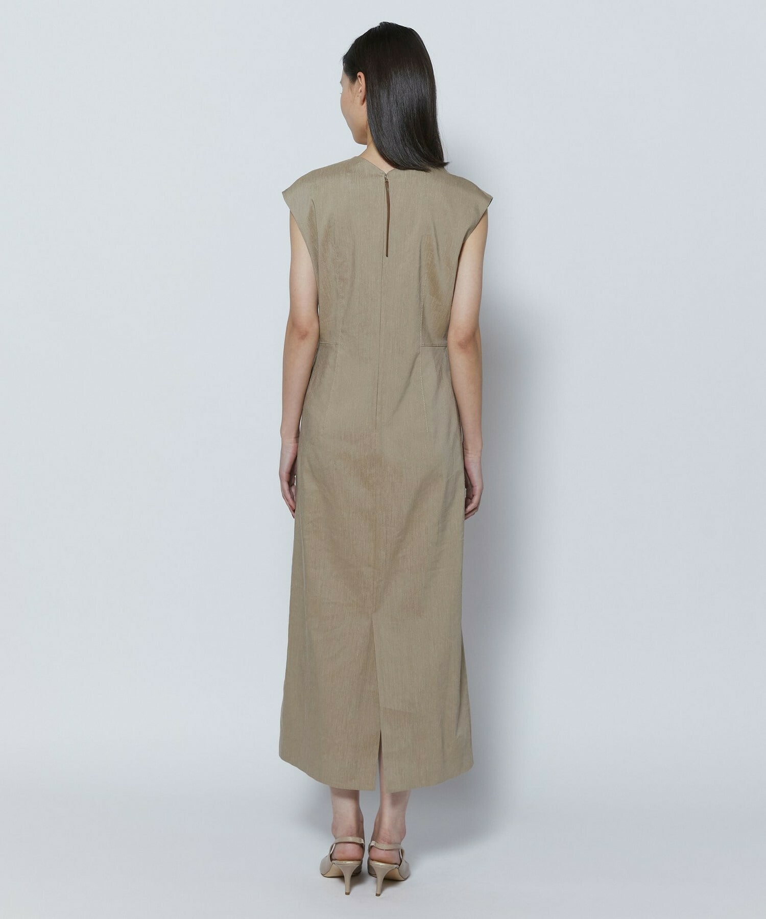 【COUTURIER】ファインリネンクロスワンピース 詳細画像 モカ 8