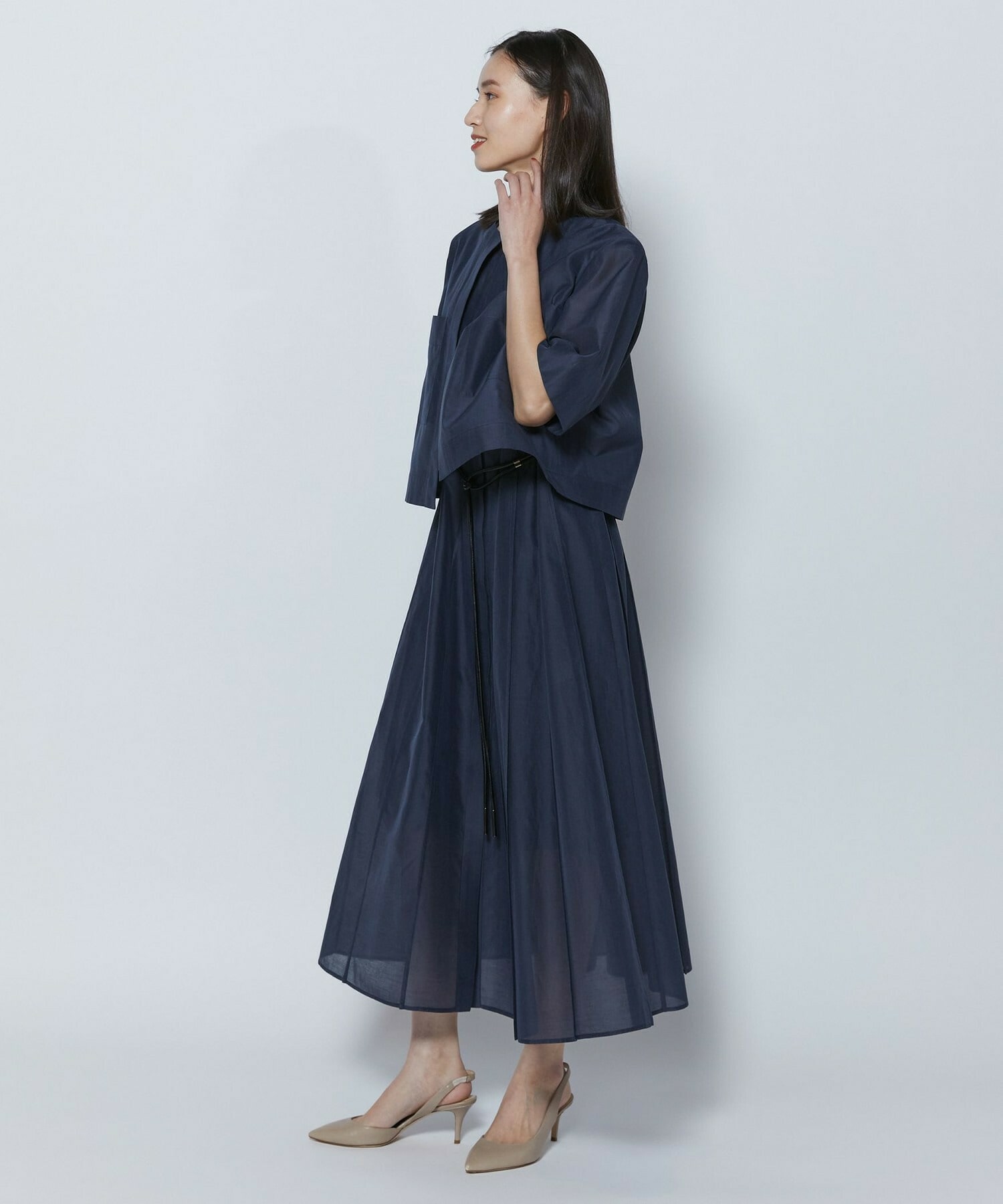 【COUTURIER】C/SEオーガンジーワンピース 詳細画像 ネイビー 7