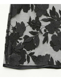 【COUTURIER】フラワーエンブロイダリーチュールノースリーブブラウス 詳細画像 ブラック 16