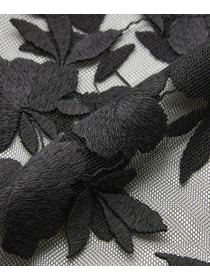 【COUTURIER】フラワーエンブロイダリーチュールノースリーブブラウス 詳細画像 ブラック 17