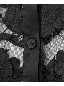【COUTURIER】フラワーエンブロイダリーチュールブブラウス 詳細画像 ブラック 11