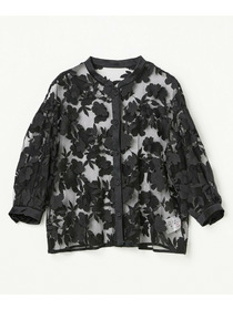 【COUTURIER】フラワーエンブロイダリーチュールブブラウス 詳細画像 ブラック 6