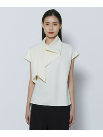 【COUTURIER】60/2Vダブルクロスブラウス 詳細画像 ブラック 13