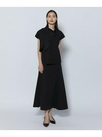 【COUTURIER】60/2Vダブルクロスブラウス 詳細画像 ブラック 3