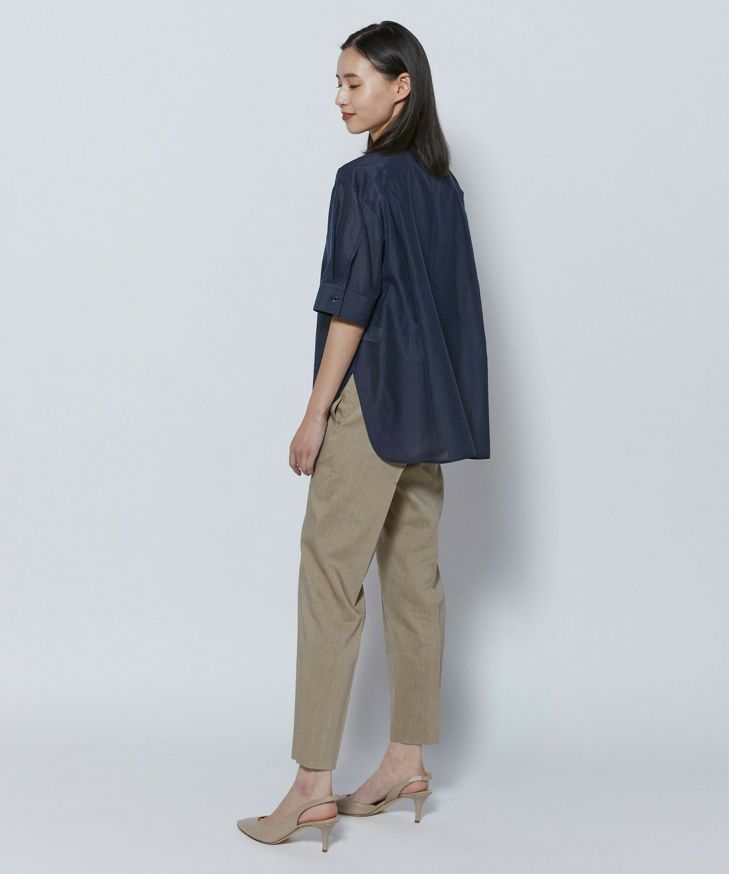 【COUTURIER】C/SEオーガンジーシャツ 詳細画像 ネイビー 5