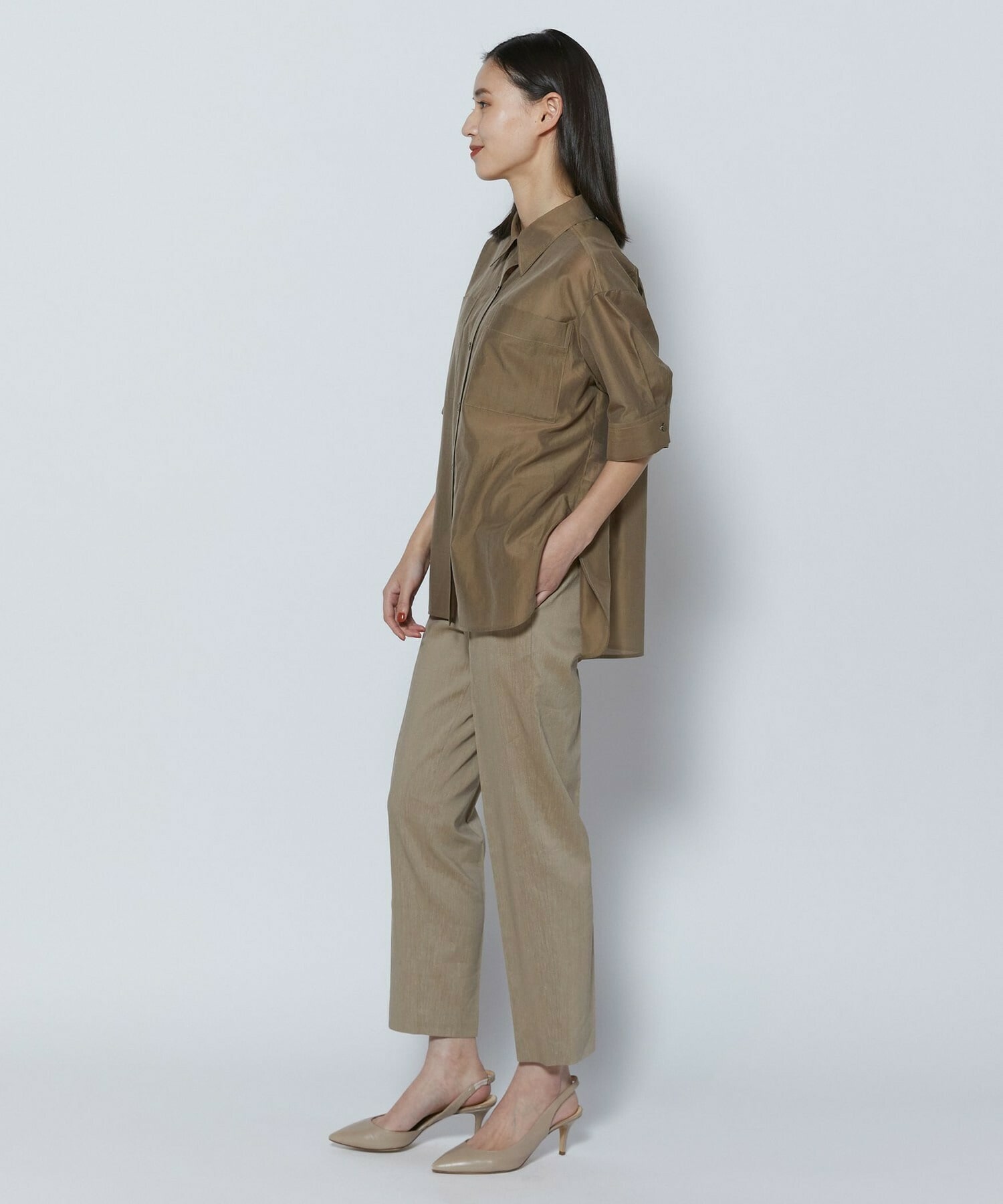 【COUTURIER】C/SEオーガンジーシャツ 詳細画像 ネイビー 9