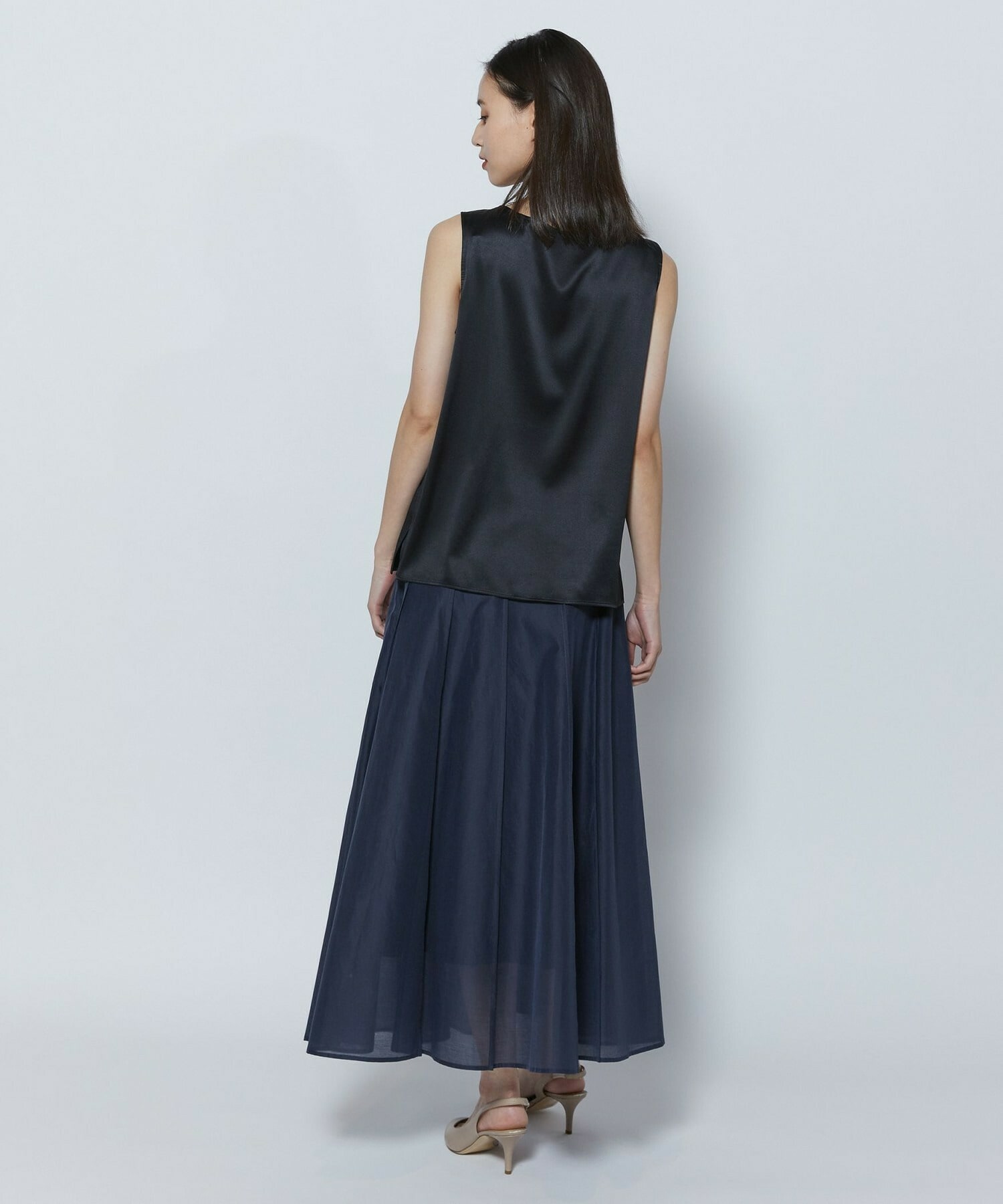 【COUTURIER】シルクストレッチブラウス 詳細画像 ブラック 3