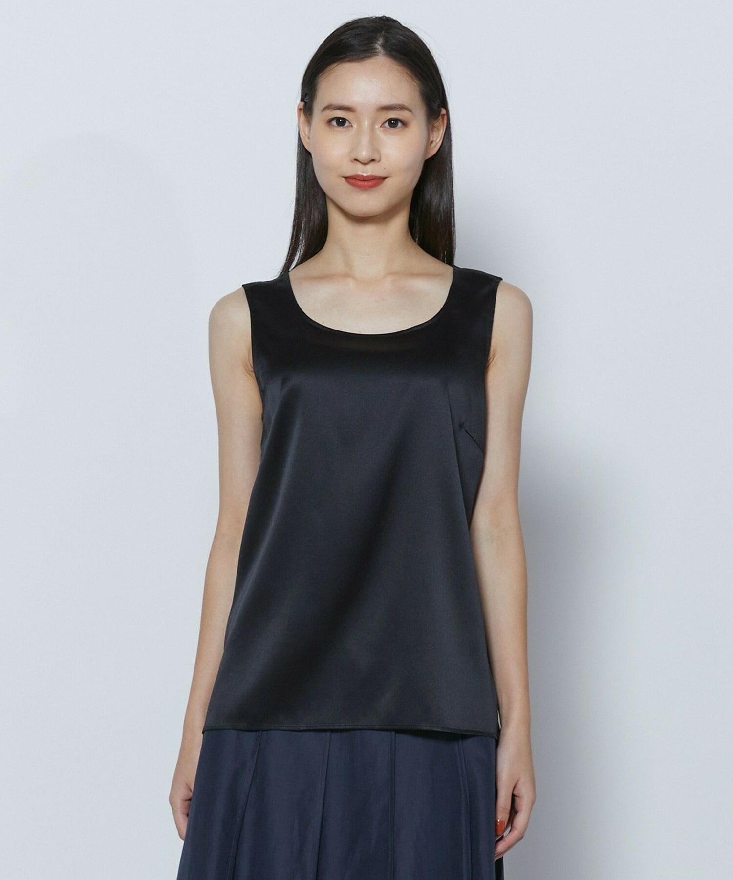 【COUTURIER】シルクストレッチブラウス 詳細画像 ブラック 7