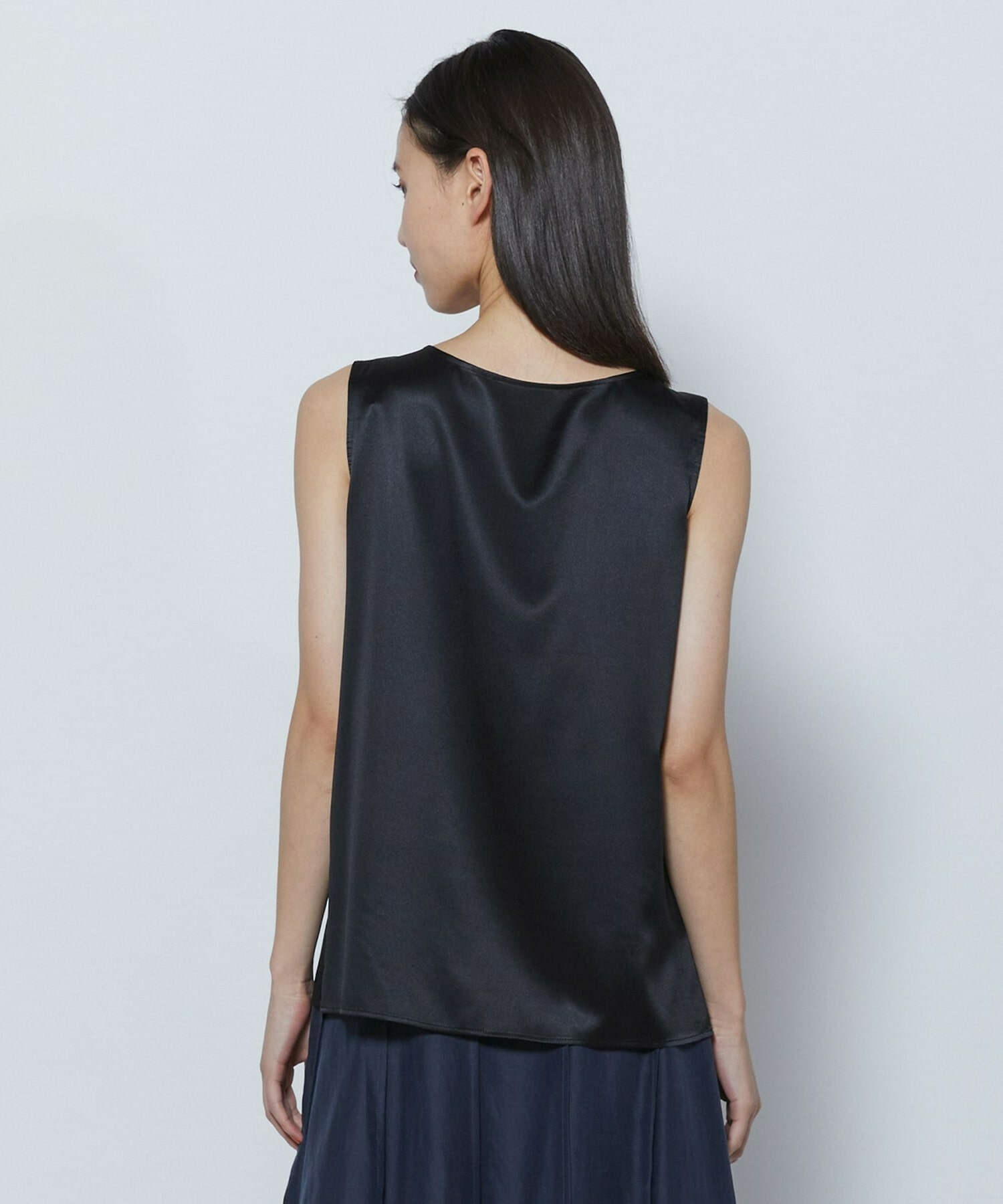 【COUTURIER】シルクストレッチブラウス 詳細画像 ブラック 9