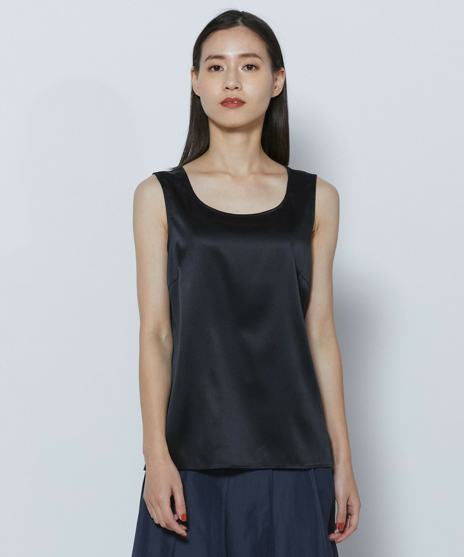 【COUTURIER】シルクストレッチブラウス 詳細画像 ブラック 1