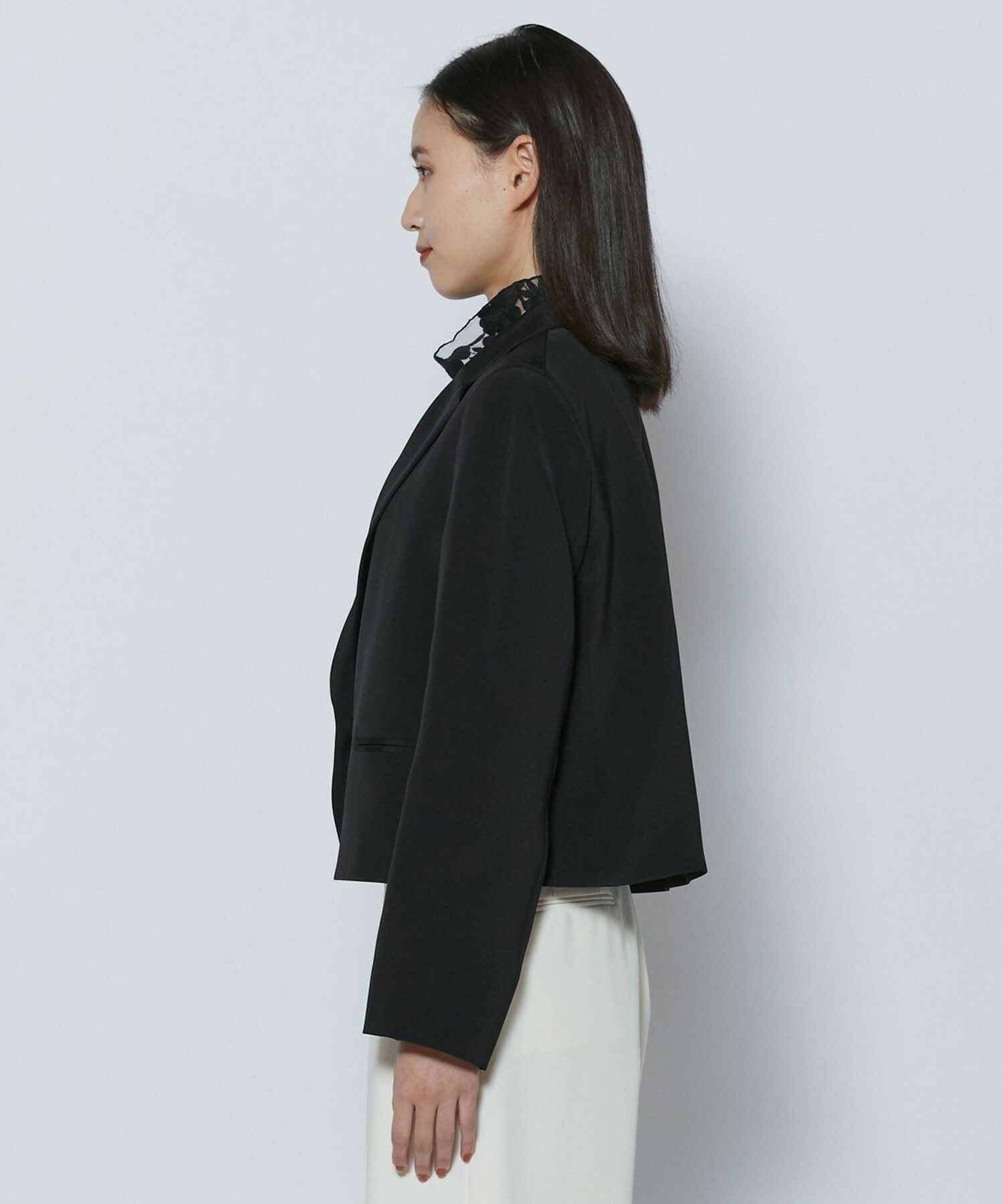 【COUTURIER】シルク二重織ジャケット 詳細画像 ブラック 9