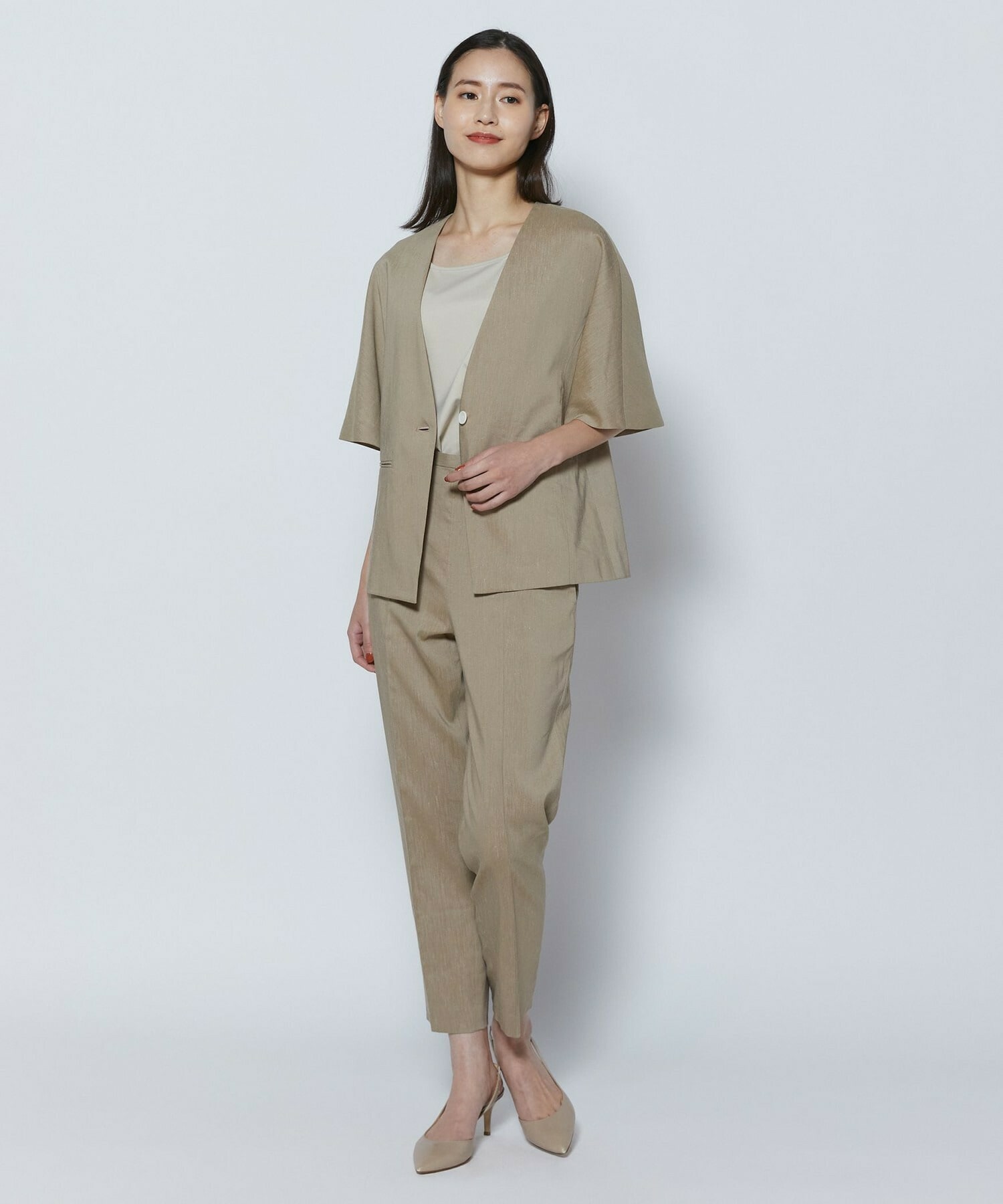 【COUTURIER】ファインリネンクロスジャケット 詳細画像 モカ 2