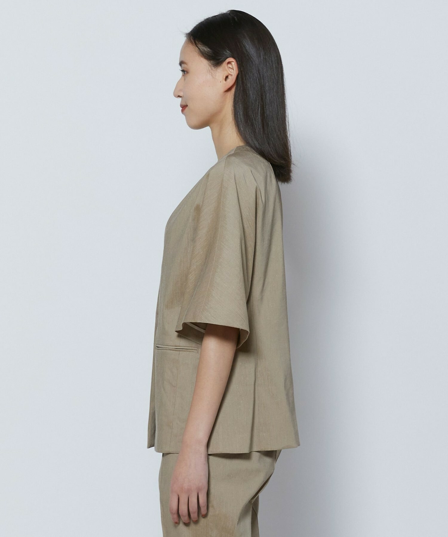 【COUTURIER】ファインリネンクロスジャケット 詳細画像 モカ 8