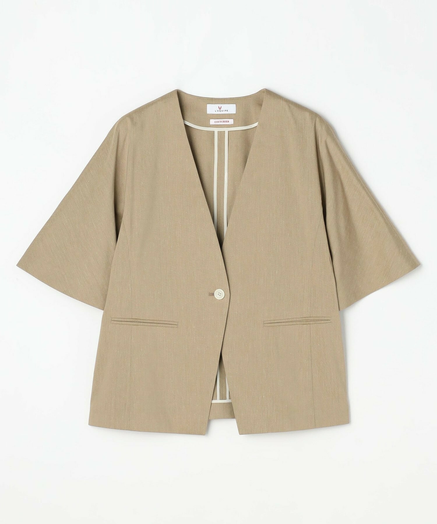 【COUTURIER】ファインリネンクロスジャケット 詳細画像 モカ 2
