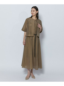 【COUTURIER】C/SEオーガンジーノーカラージャケット 詳細画像 ネイビー 10