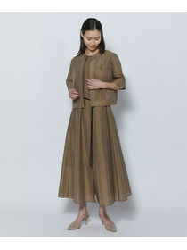 【COUTURIER】C/SEオーガンジーノーカラージャケット 詳細画像 ネイビー 11