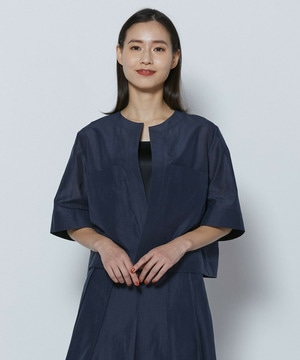 【COUTURIER】C/SEオーガンジーノーカラージャケット 詳細画像 ネイビー 1