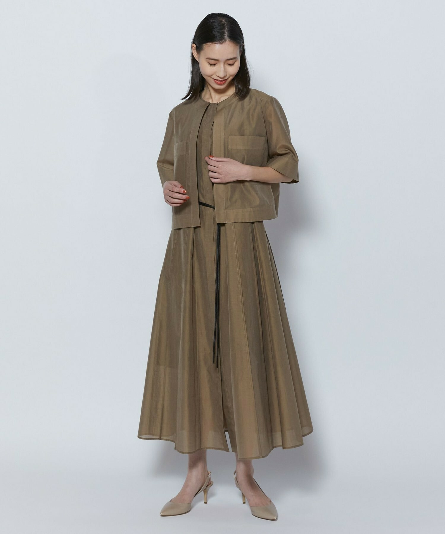 【COUTURIER】C/SEオーガンジーノーカラージャケット 詳細画像 ネイビー 11