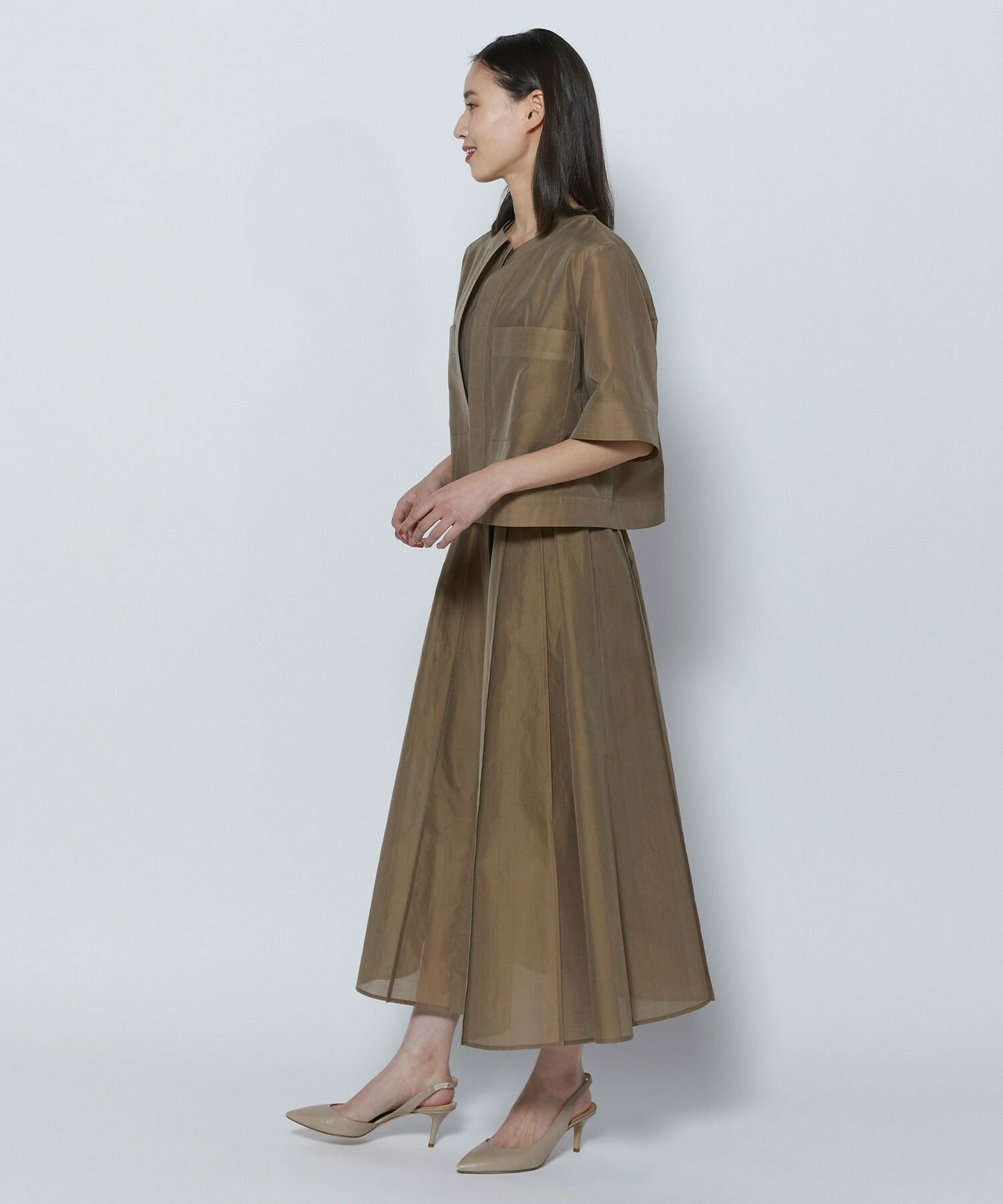 【COUTURIER】C/SEオーガンジーノーカラージャケット 詳細画像 ネイビー 12
