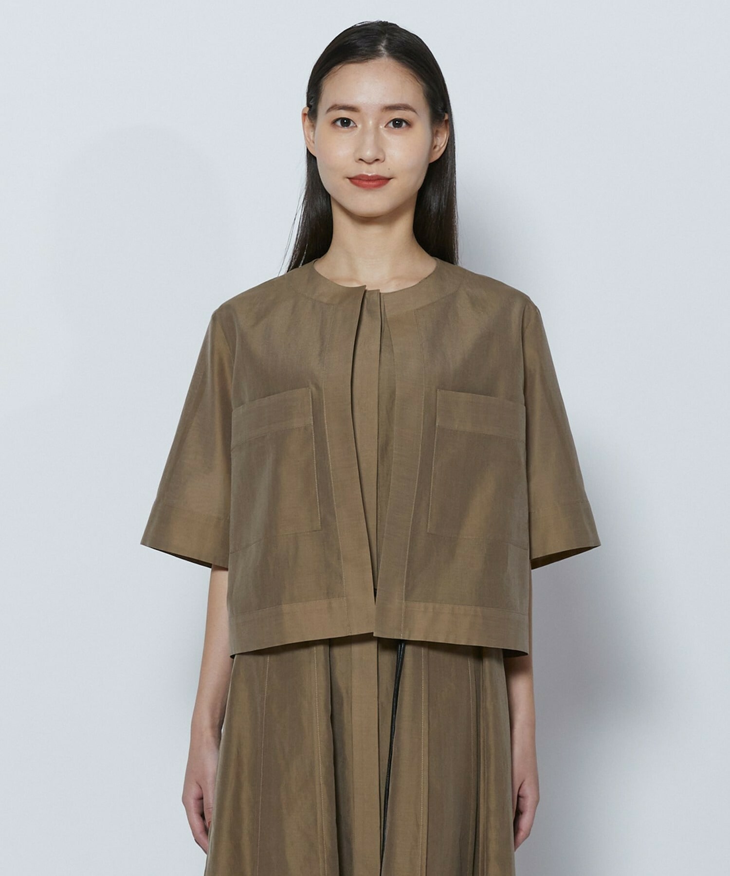 【COUTURIER】C/SEオーガンジーノーカラージャケット 詳細画像 ネイビー 14