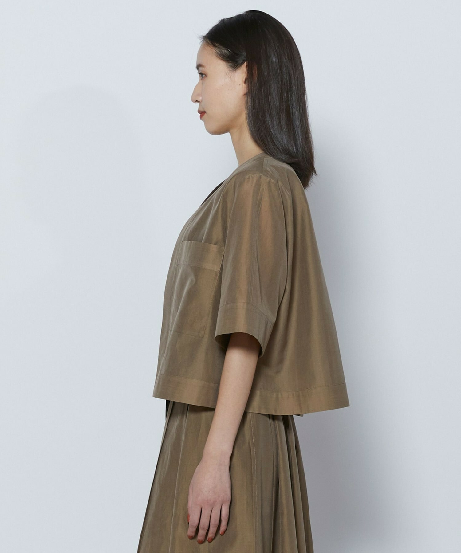 【COUTURIER】C/SEオーガンジーノーカラージャケット 詳細画像 ネイビー 15