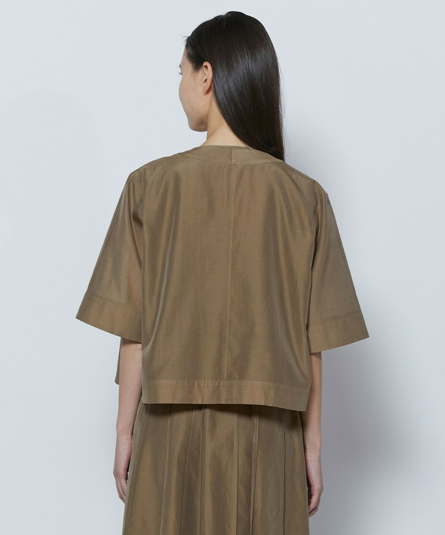【COUTURIER】C/SEオーガンジーノーカラージャケット 詳細画像 ネイビー 16